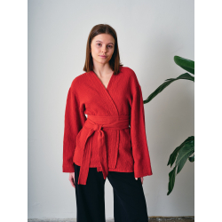 Mušelínové kimono - terakota